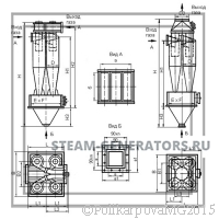 Чертеж циклона ЦН-15-800-4CП